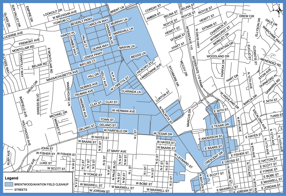 Aviation Field Brentwood Neighborhood Cleanup Map Aviation Field Brentwood Neighborhood Cleanup Map
