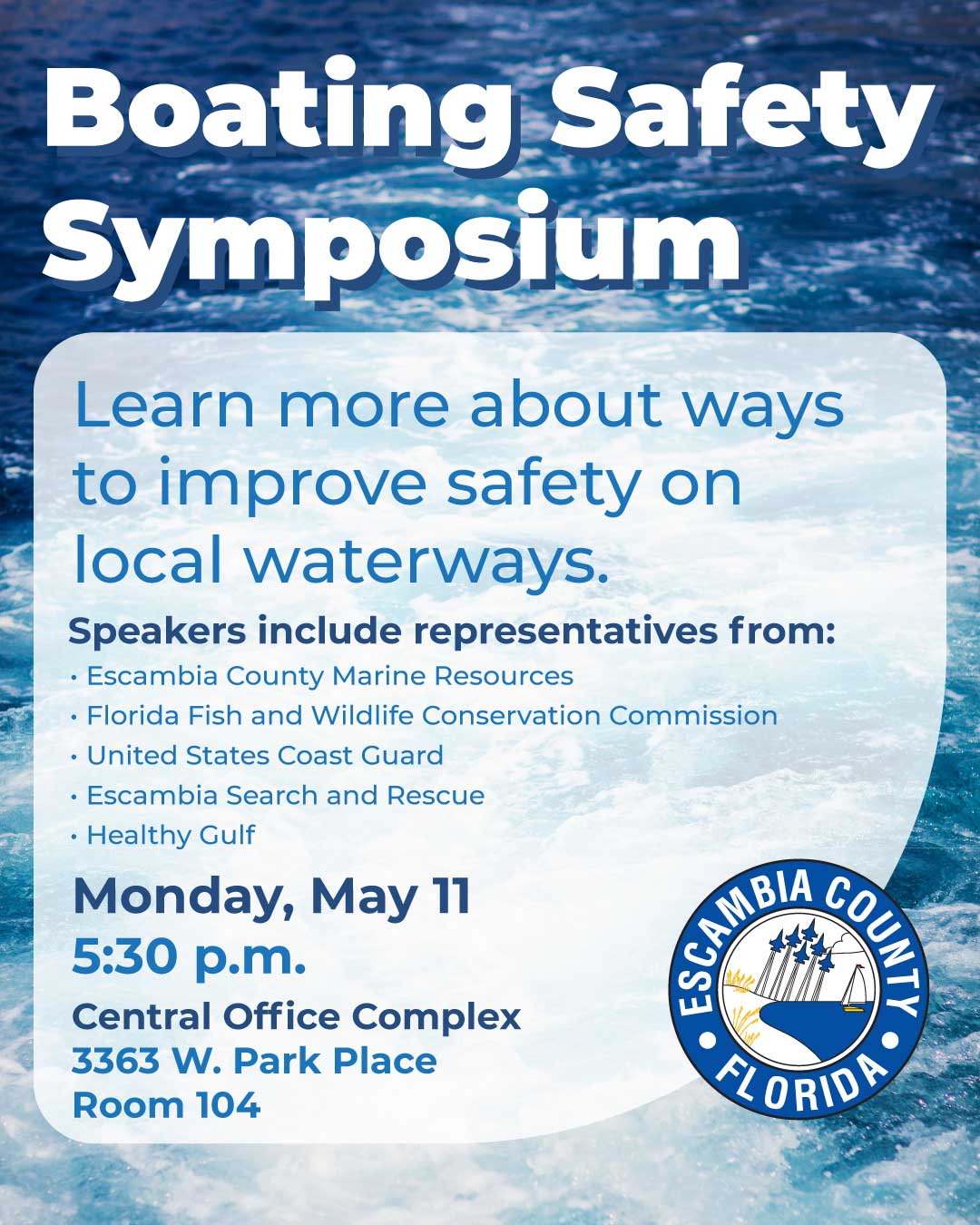 Flyer advertising the Boating Safety Symposium