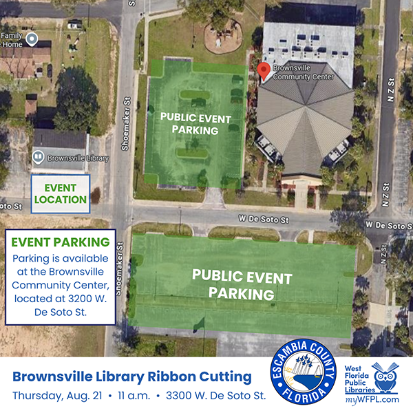 Brownsville Library Ribbon Cutting Parking Map
