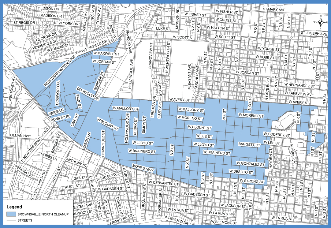 Brownsville North Neighborhood Cleanup Map