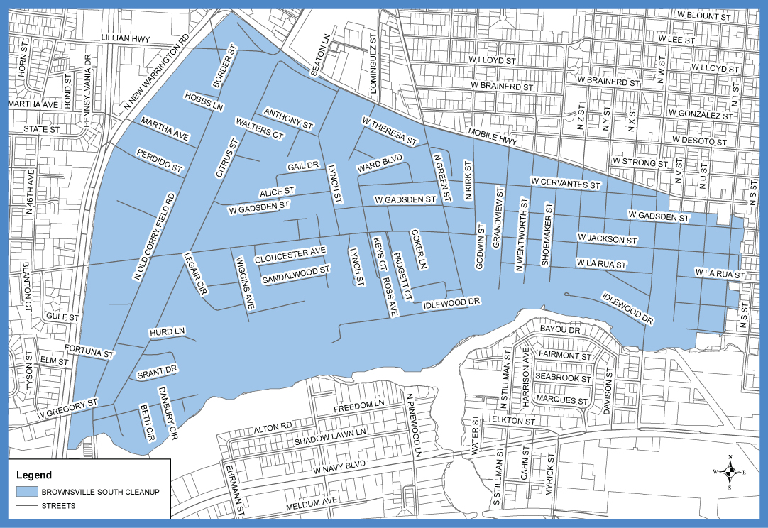 Brownsville South Neighborhood Cleanup Map