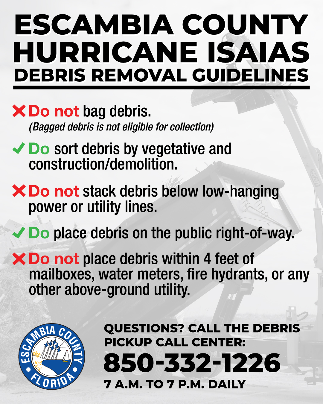 Hurricane Isaias Debris Removal Guidelines Hurricane Isaias Debris Removal Guidelines