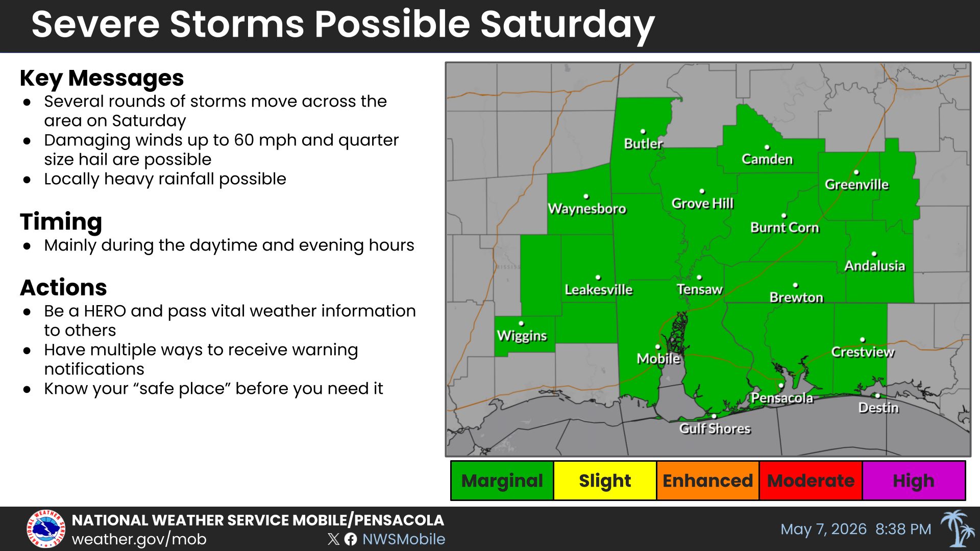 May 9 National Weather Service Forecast May 9 National Weather Service Forecast