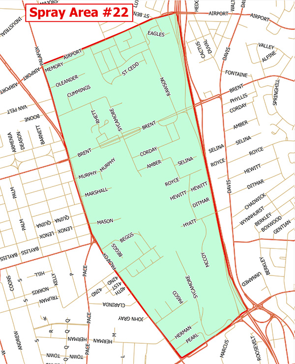 Spray area 22A