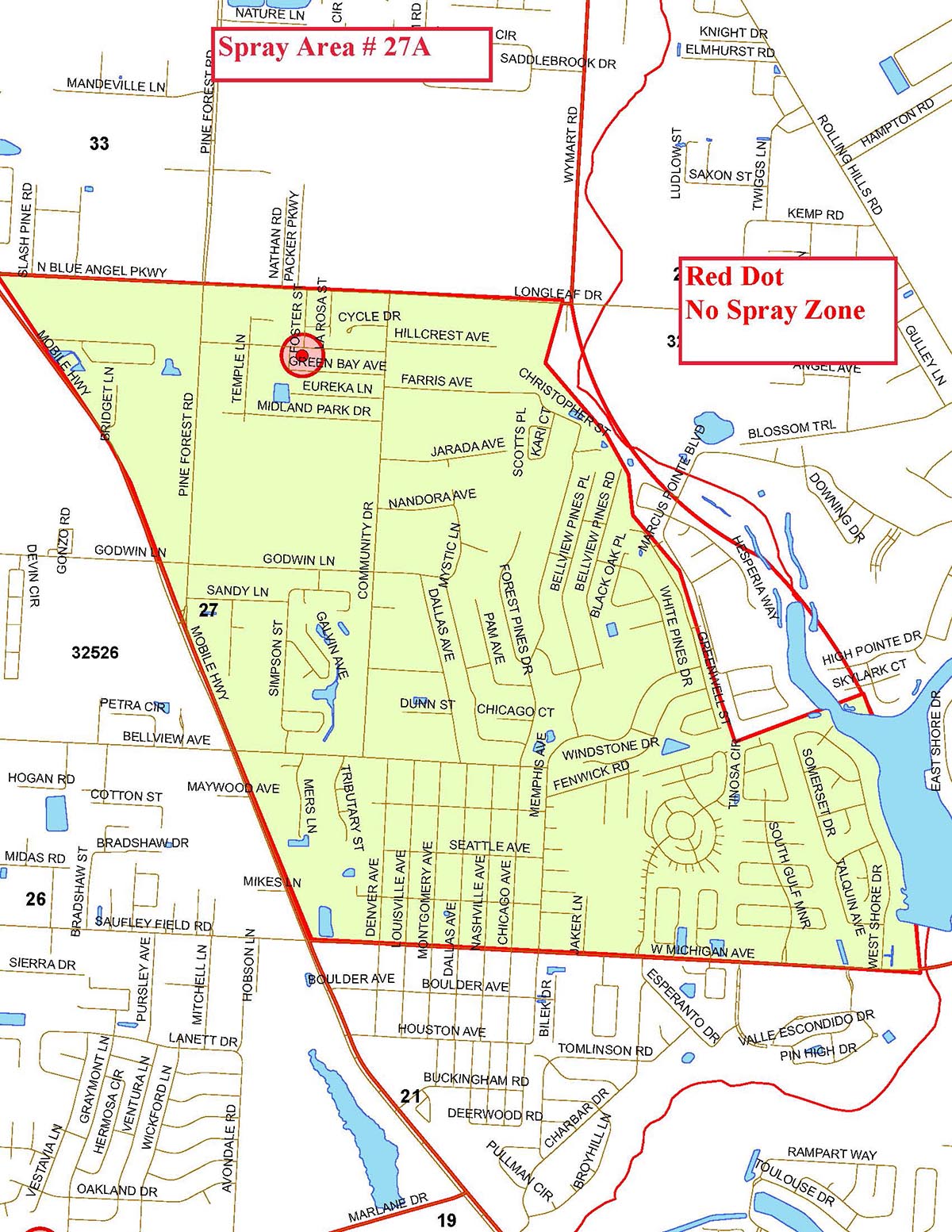 Spray Area 27A Map