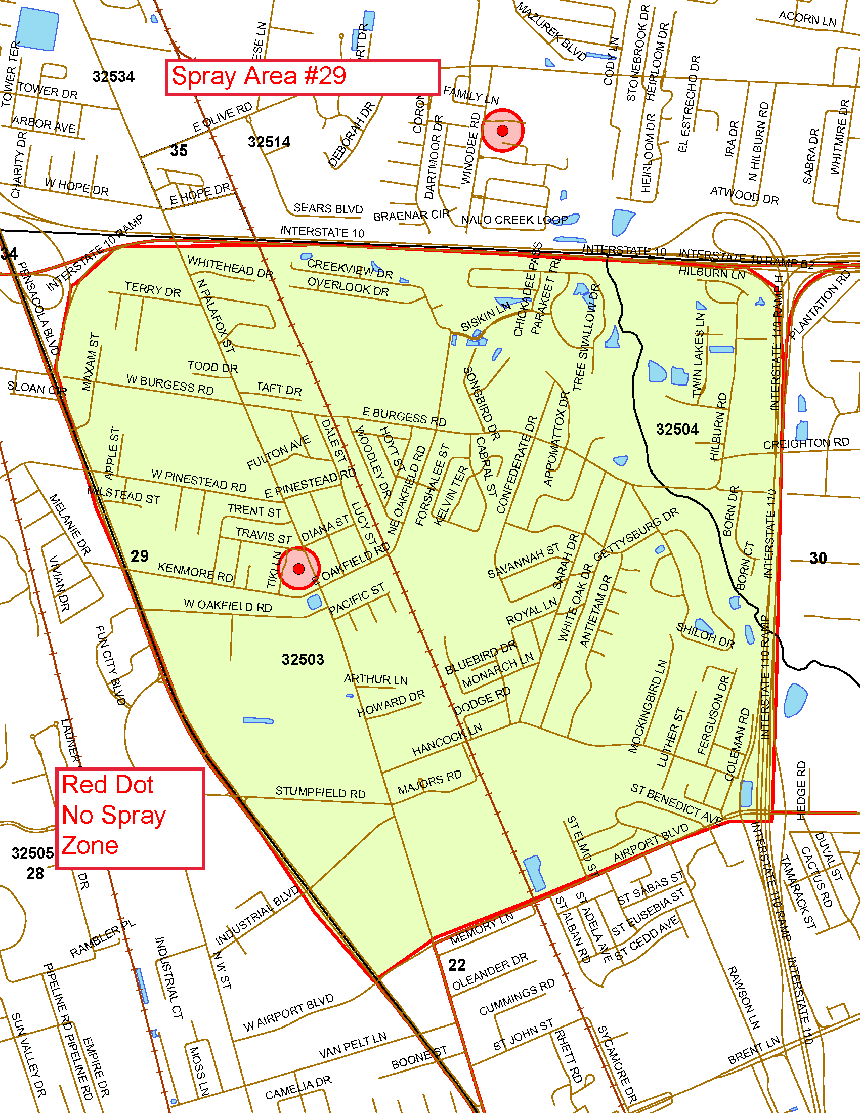 Spray Area 29_A Map