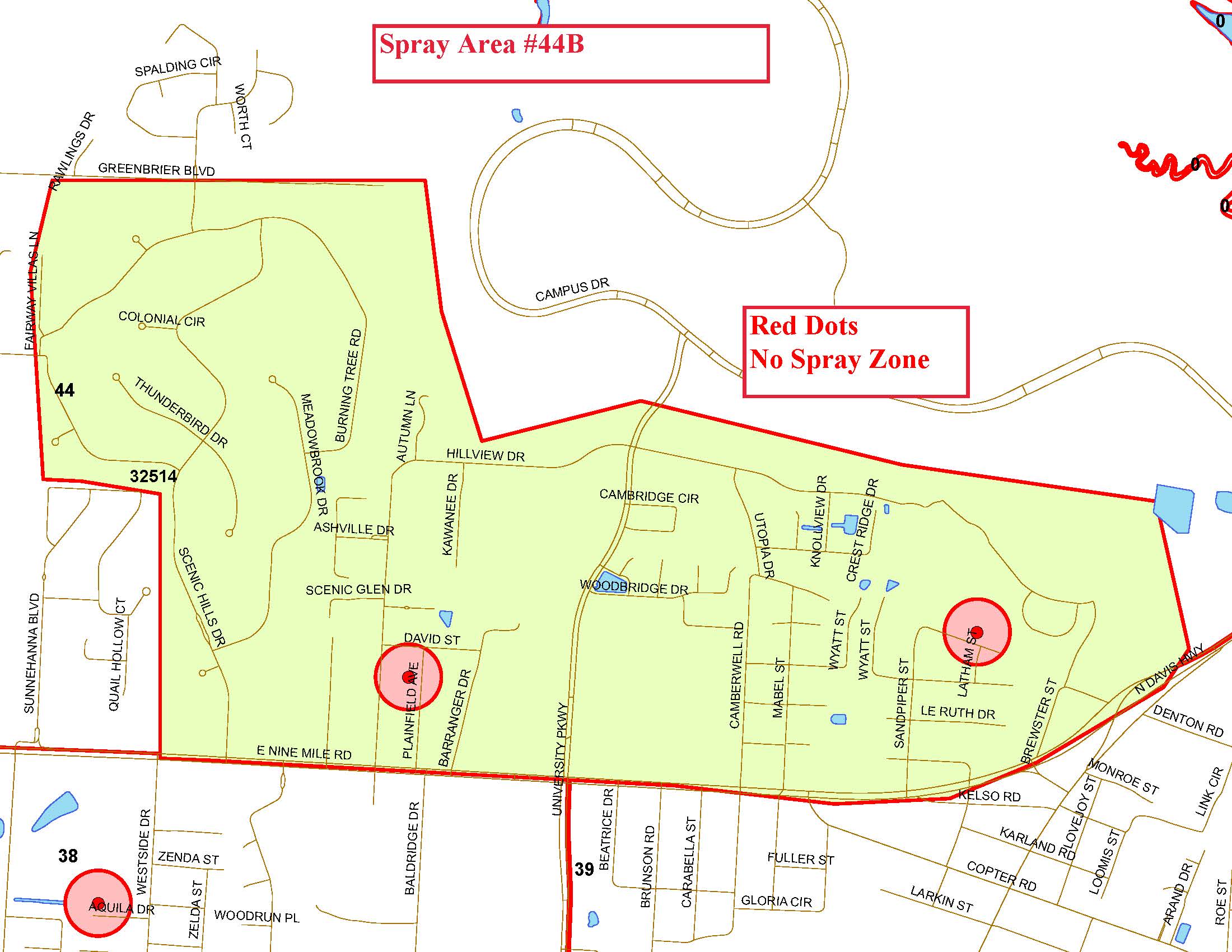 Spray Area 44B Map