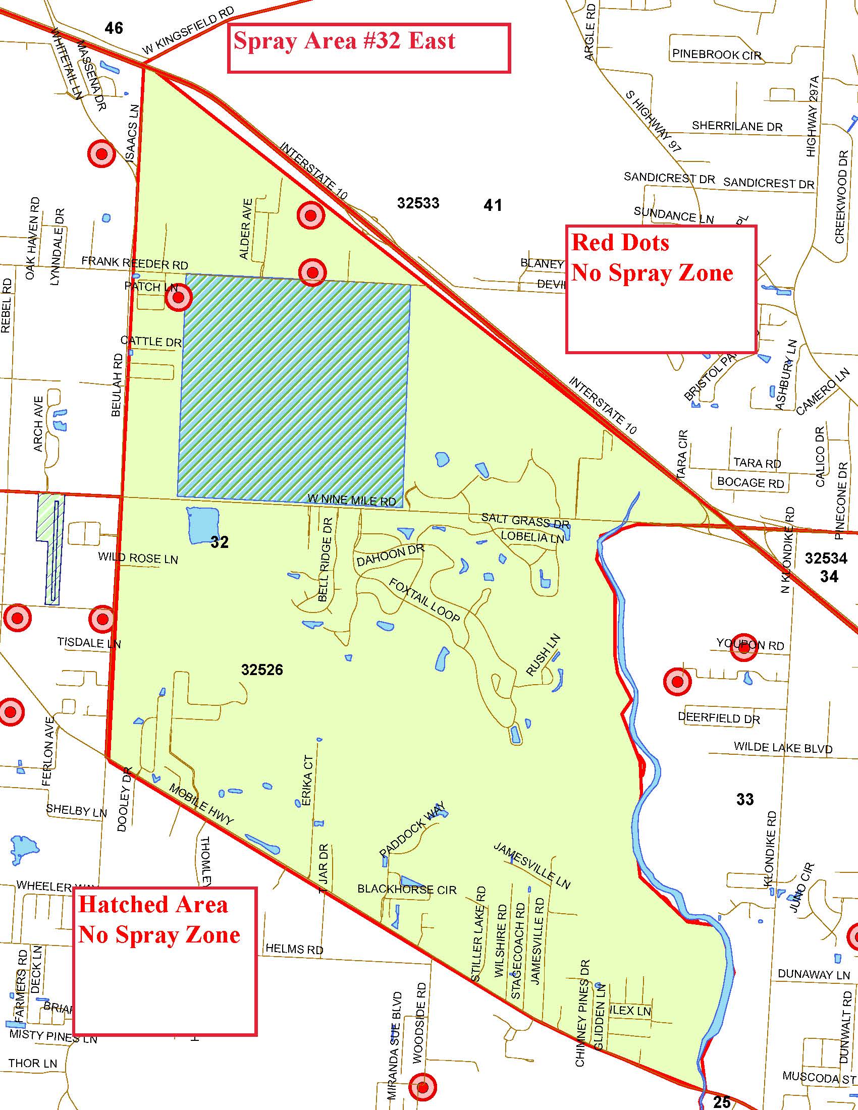 Spray Area 32 East Map