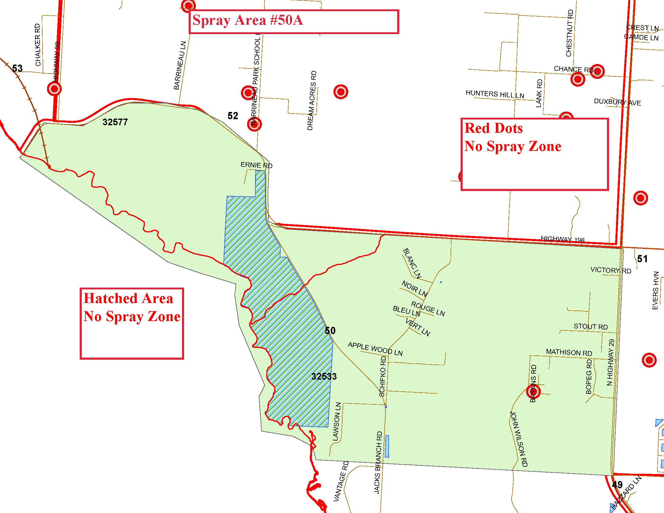 Spray Area 50_A Map